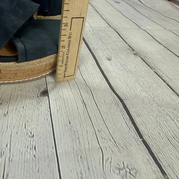 franco sarto navy cinch wedge Sandals size 9.5 EUR 39.5 - Picture 9 of 9